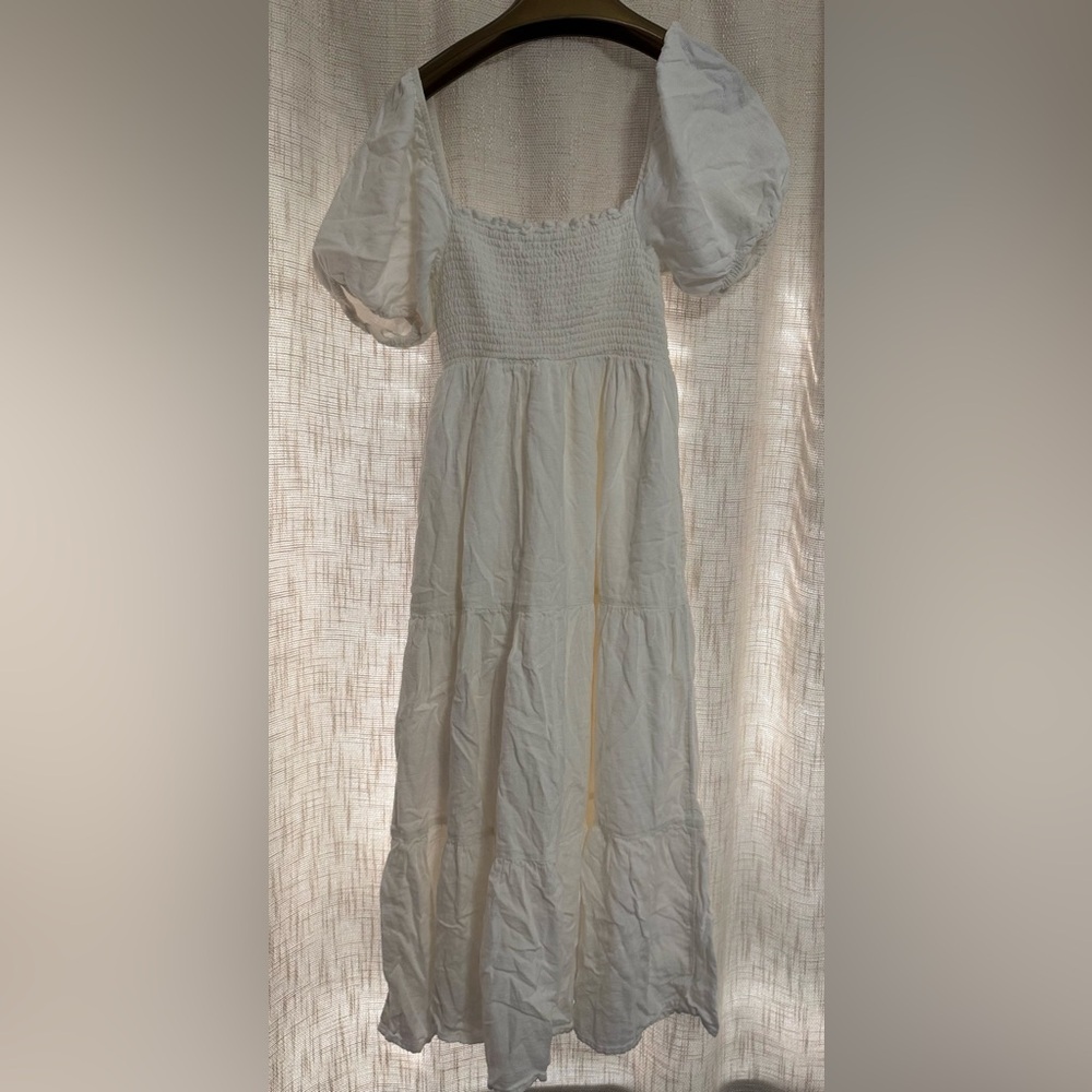 Abercrombie & Fitch White Midi Dress - Picture 2 of 5